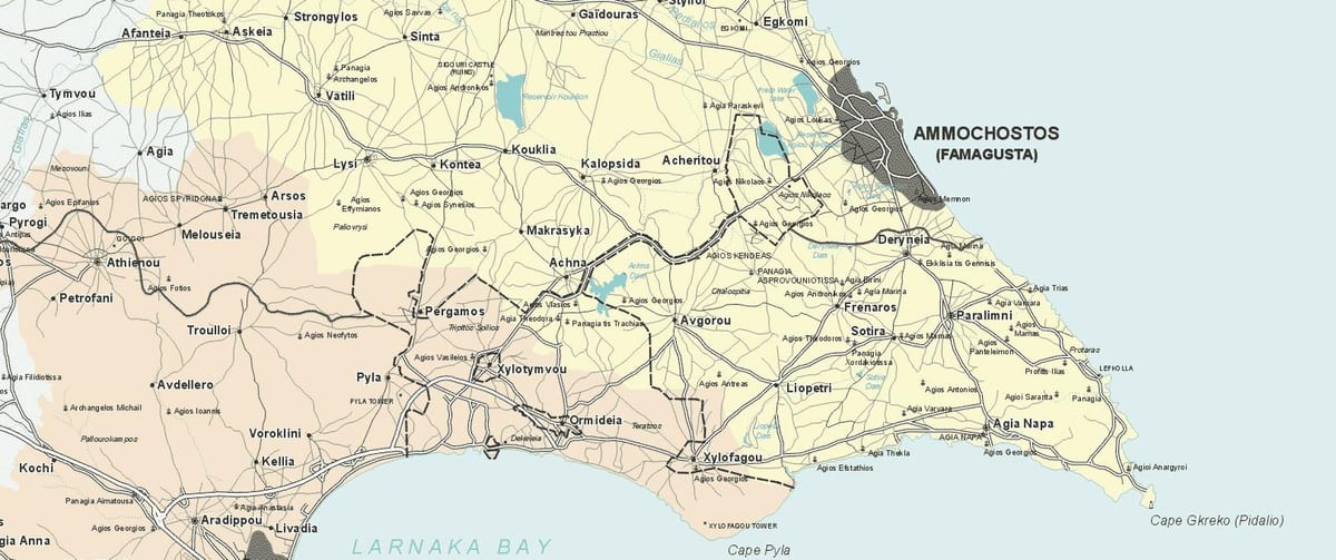 ನಕ್ಷೆ ಸೈಪ್ರಸ್ protaras