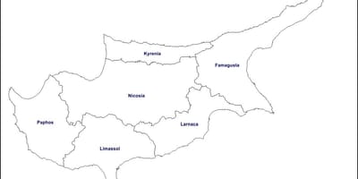 ನಕ್ಷೆ ಸೈಪ್ರಸ್ ಔಟ್ಲೈನ್