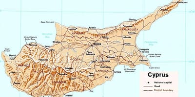Paphos ಸೈಪ್ರಸ್ ಪ್ರವಾಸಿ ನಕ್ಷೆ