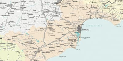 ನಕ್ಷೆ larnaca ಸೈಪ್ರಸ್